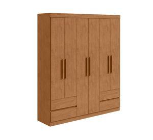 Clóset 6 puertas 4 cajones Zeus café 205x177.5x46.75 cm