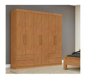 Clóset 6 puertas 4 cajones Zeus café 205x177.5x46.75 cm