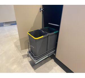 Basurero 2x12 lts para Puerta 40 cm AGOFORM Antracita