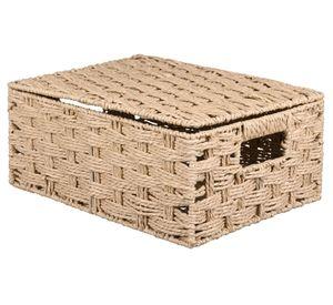 Caja modular trenzado natural 40x30x15 cm