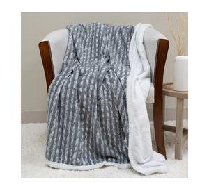 Mantas Jacquard Two Tones gris/blanco 127x152 cm
