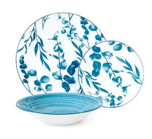 Vajilla porcelana Santis diseños 12 piezas