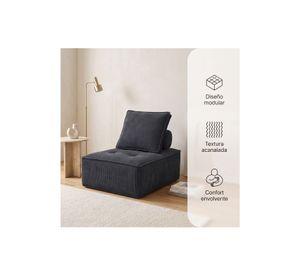 Sofá Lucía Modular Individual 85x85x85 Cm Sin Brazos Rayado