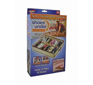 Organizador De Zapatos Bajo Cama plegable Con Tapa Para 12 Pares