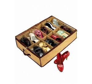 Organizador De Zapatos Bajo Cama plegable Con Tapa Para 12 Pares