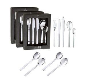 Set Cuchilleria 64 Piezas Acero Inoxidable Arthome CUC08