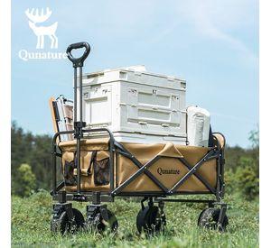 Carro Plegable de Camping Qunature 4 Ruedas Todoterreno 150kg