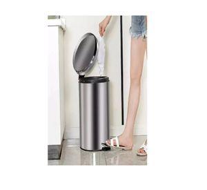 Basurero Papelero Pedal 5 Litros Acero Inoxidable Taumm