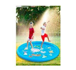 Alfombra inflable lluvi de agua pequeña azul