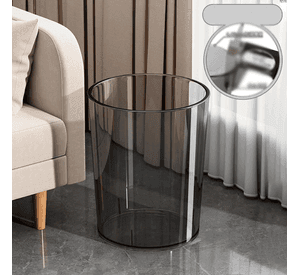 Bote De Basura De Lujo Acrílico Transparente Oscuro 12L