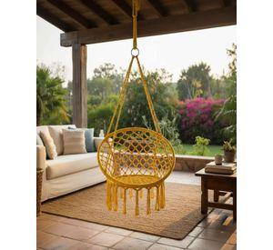 Hamaca Silla Colgante Reforzada para Interior y Exterior Sin Cojines