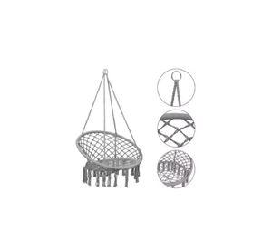 Silla hamaca colgante para terraza o jardín color gris