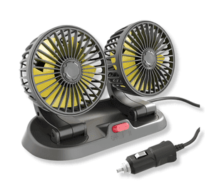 Ventilador Doble Para Auto Giratorio 360° 12v