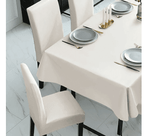 Mantel Rectangular 1.5x2.3 Mas 6 Fundas De Sillas W.m G Z Beige Liso