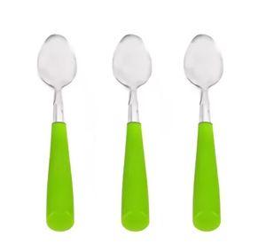 Set 3 Cucharas De Acero Mango Acrílico