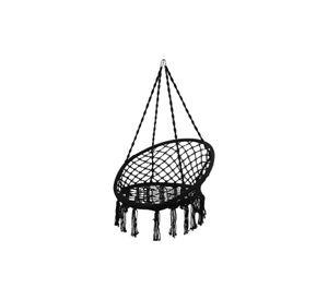 Hamaca Silla Columpio Algodón Negra 80 x 70 CM