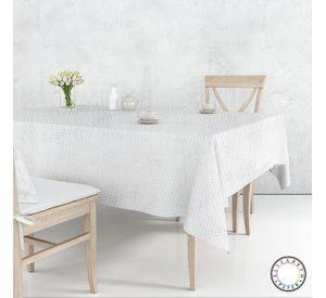 Mantel para Mesa de Tela Textura Blanco 140x220 cm