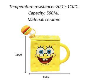 Tazón 3d Cerámica Bob Esponja Pantalones Cuadrados