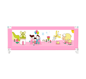 Baranda de Cama Seguridad Para Bebe Plegable 150 cm. Rosado