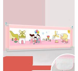 Baranda de Cama Seguridad Para Bebe Plegable 150 cm. Rosado