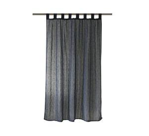 Cortina Visillos 140x230 Cm Deshilado Cotidiana 2 Paños Azul Petroleo