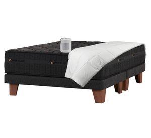 Cama europea Copper Black king base dividida + textil