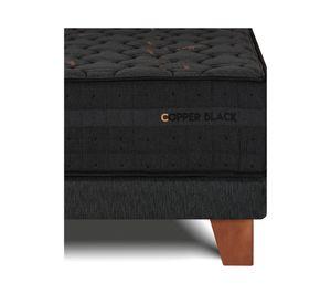 Cama europea Copper Black 2 plazas base dividida + textil