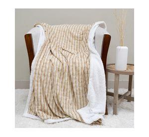 Manta Jacquard Two Tones beige/blanco 127x152 cm