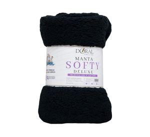 Manta Softy Lisa negro 127x152 cm