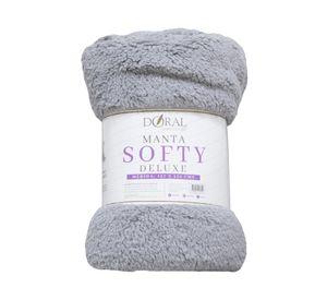 Manta Softy Lisa gris 127x152 cm
