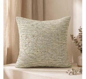 Set 2 Fundas de Cojín Tejido Waffle Natural Verde 45x45 cm Colección Portland Pradera