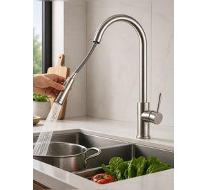 Monomando Llave Grifo Extraible Para Lavaplatos Modelo Moder