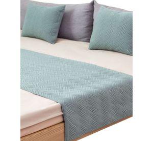 PIECERA SIN FUNDAS 2 PLAZAS ELEGANTE VERDE MENTA