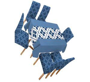 JUEGO DE MANTEL MÁS 6 FUNDAS DE SILLAS      D20