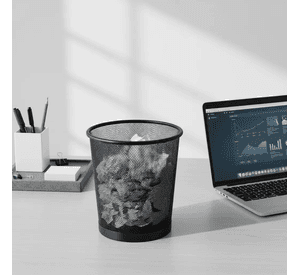 Basurero Metalico Para Oficina Multifuncional 33cm