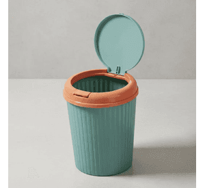 Basurero Plastico De Tapa Push Para Oficina 30cmx25cm