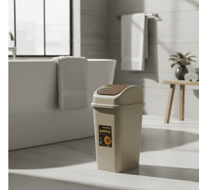 Basurero Plastico Rectangular Con Tapa Vaiven 39cmx19cm