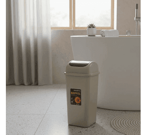 Basurero Plastico Rectangular Con Tapa Vaiven 39cmx19cm