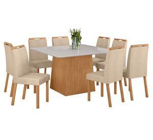 Juego de comedor 8 sillas Nevada 78x130x130 cm