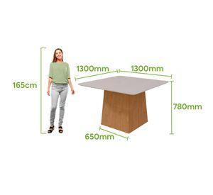 Juego de comedor 8 sillas Nevada 78x130x130 cm