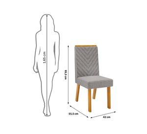Juego comedor 6 sillas Liz grafito 80x180x100 cm