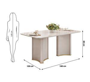 Juego comedor 6 sillas Liz grafito 80x180x100 cm