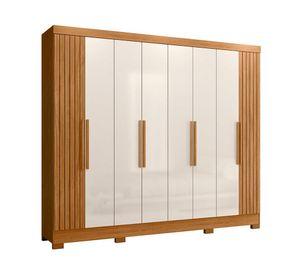 Clóset 8 puertas 4 cajones Diplomata freijo off 212x236x47 cm