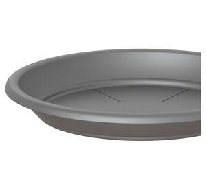 Plato plástico 22 cm antracita Capri