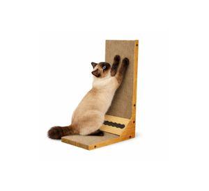 Rascador Para Gatos Madera Forma L Resistente Duradero
