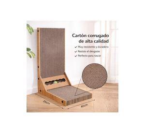 Rascador Para Gatos Madera Forma L Resistente Duradero