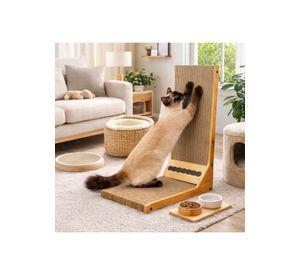 Rascador Para Gatos Madera Forma L Resistente Duradero