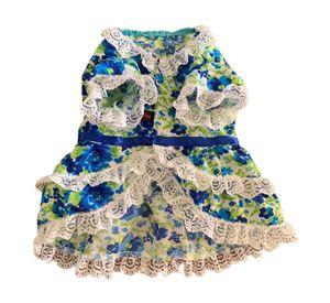 Vestido Huasa Blanco Azul talla M