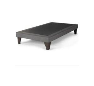 Base Cama Europea Gris Grafito Lino 1.5 Plaza 105X200