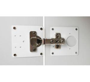 Placa repara bisagra blanco 2 un.